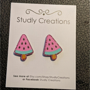 STUDLYCREATIONS watermelon Earrings